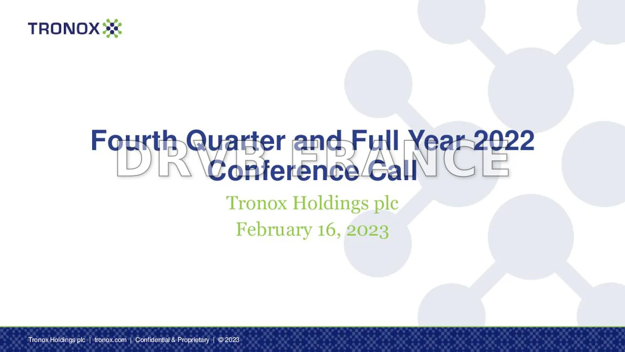 Tronox sees Q4 revenue $730M, consensus $687.52M