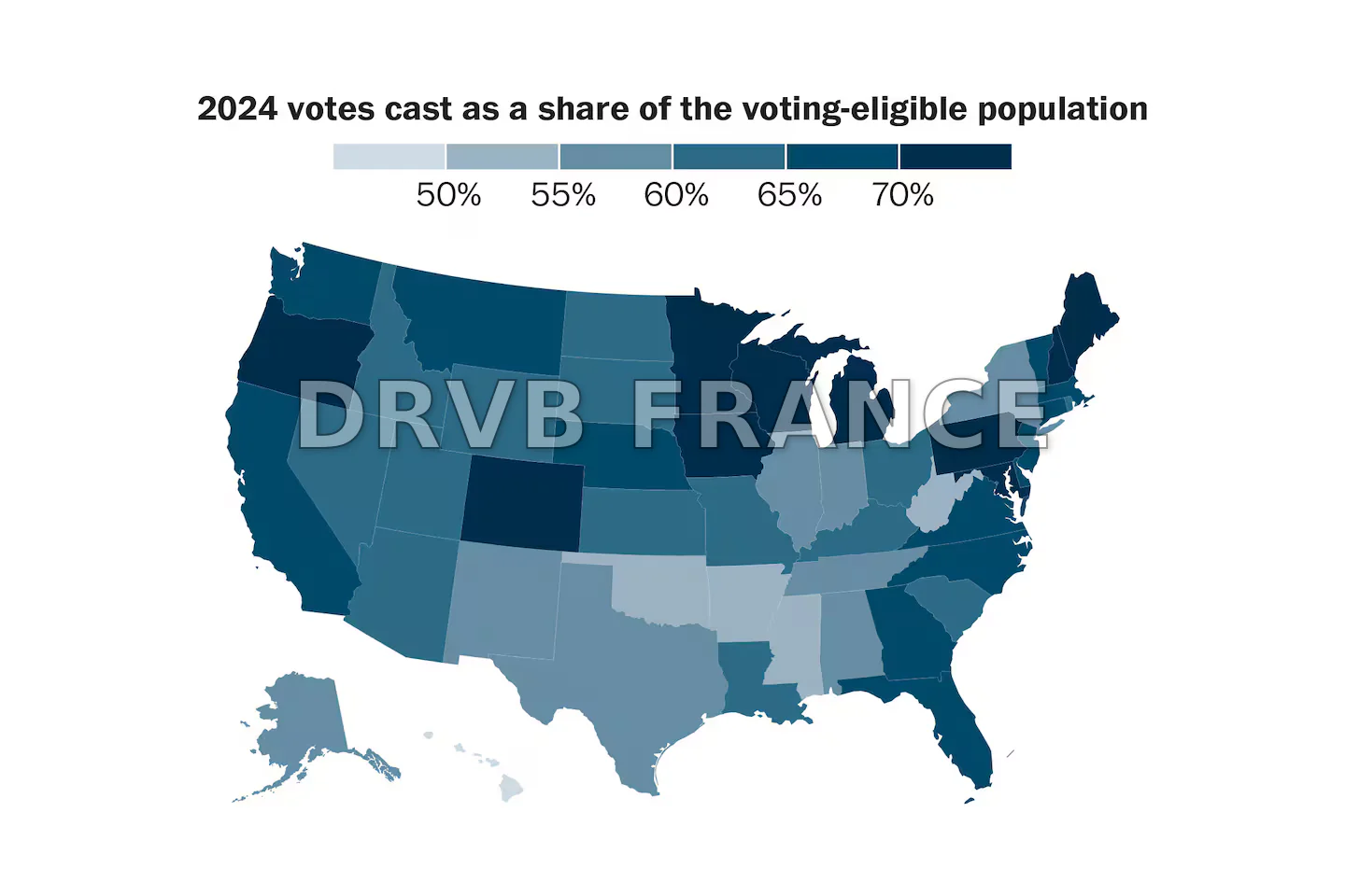 Voter turnout in 2024: Map shows how they compare by state - The ...