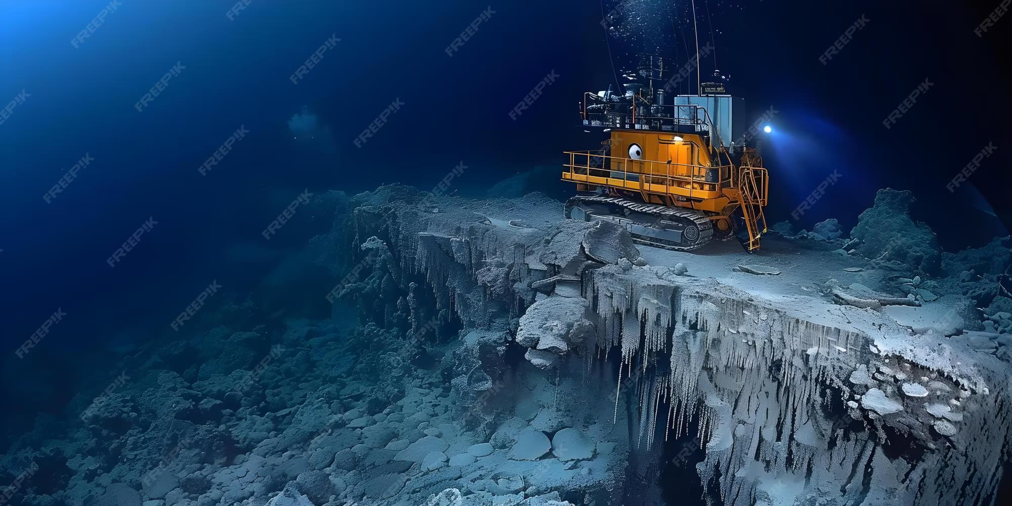 Premium Photo | Extracting rare earth minerals from the ocean floor ...