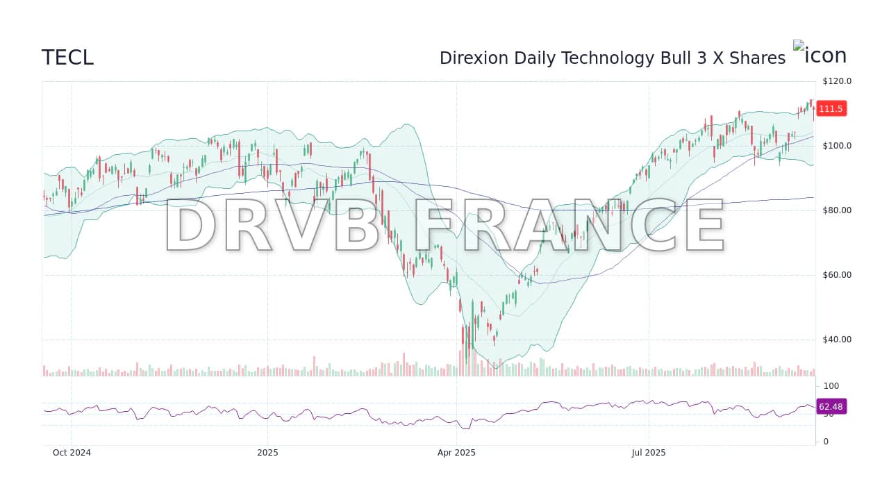 Direxion Daily Technology Bull 3 X Shares【TECL】：株価・チャート - StockScan